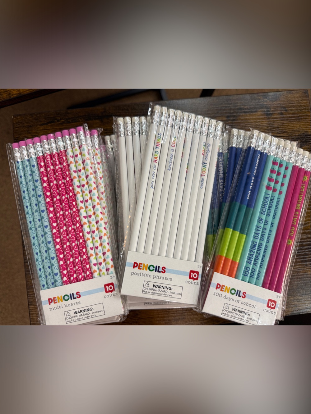 45 packs of PENCILS White & Multicolor Assorted Pencil Packs - Home Office